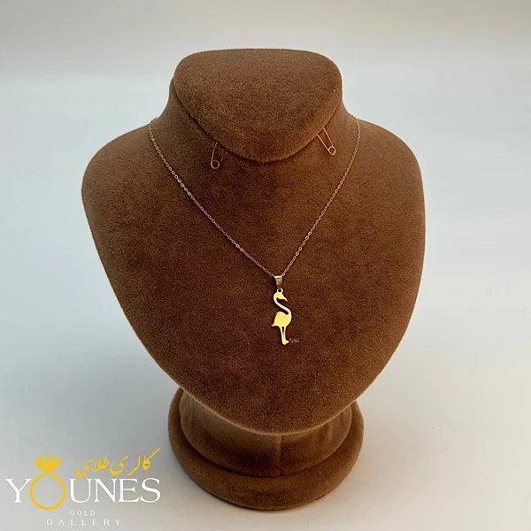 آویز فلامینگو طلا لیزری